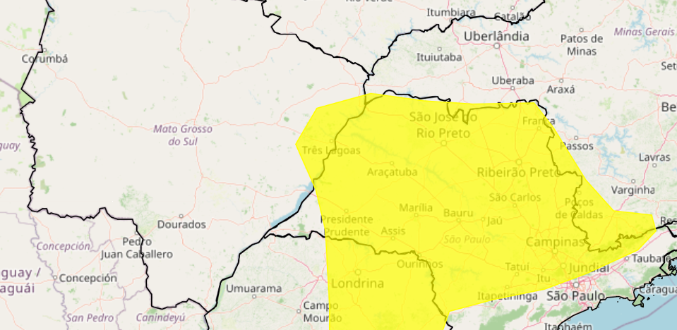 Sul de Minas tem alerta de baixa umidade nesta quarta-feira