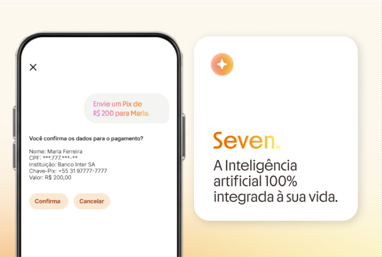 Conheça a Seven, nova assistente de IA do Super App do Inter