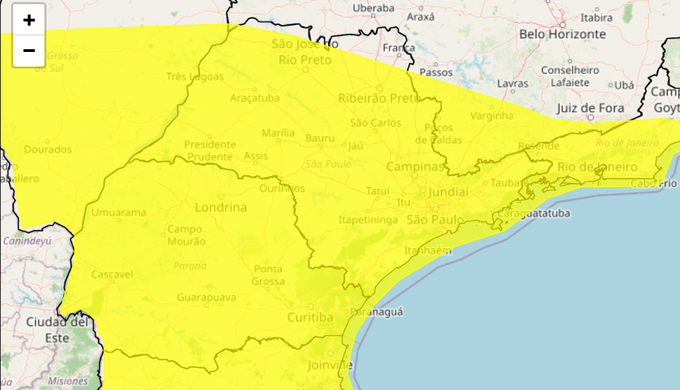 Inmet coloca Varginha e Poços de Caldas em alerta para tempestade