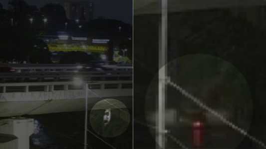 Carro cai em rio no Centro de SP após se envolver em acidente com outros dois veículos; veja