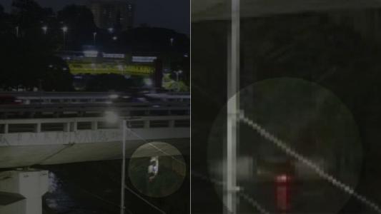 Carro cai em rio no Centro de SP após se envolver em acidente com outros dois veículos; veja