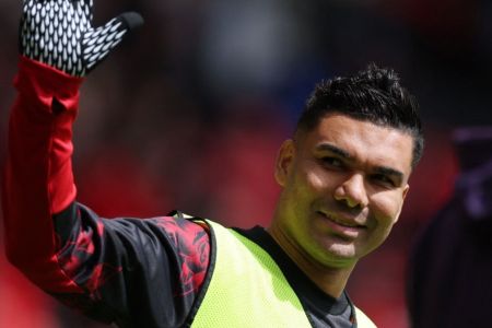 Casemiro em despdida do Manchester United em 2026