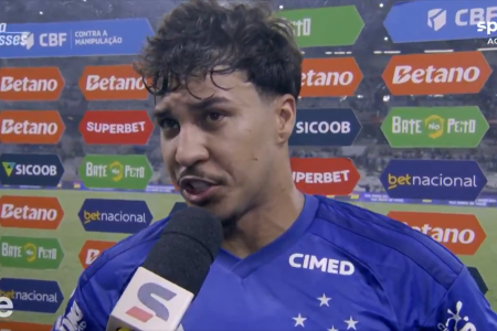Kaio Jorge em entrevista ao sportv após derrota do Cruzeiro para o Atlético no Mineirão