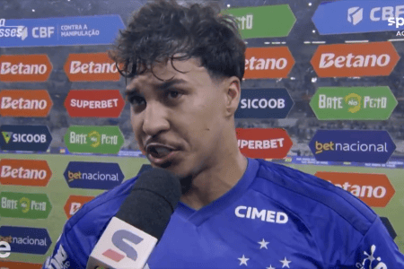 Kaio Jorge em entrevista ao sportv após derrota do Cruzeiro para o Atlético no Mineirão
