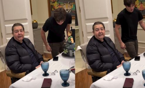 Faustão em rara aparição nas redes sociais
