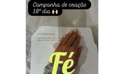 Mãe de Zé Felipe exibe pedido de oração para o cantor • Reprodução | Redes sociais