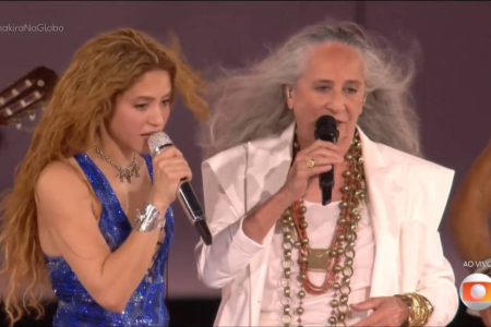 Shakira e Maria Bethânia se apresentaram no último sábado (2)