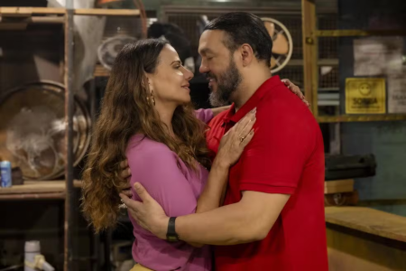 Viviane Araújo e Belo contracenam juntos em Três Graças