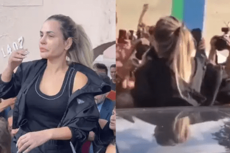 Saída de Deolane reuniu multidão de fãs em 2026 • Reprodução | Redes Sociais
