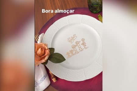 Desenho em prato de Virginia chama atenção de internautas • Reprodução | Redes Sociais