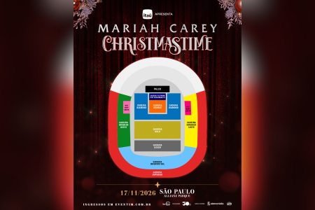 Mapa de assentos para o show de Mariah Carey em São Paulo • Divulgação