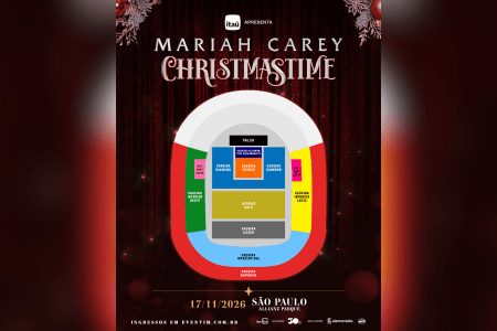 Mapa de assentos para o show de Mariah Carey em São Paulo • Divulgação
