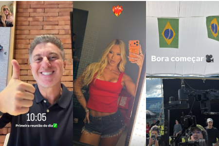 Sequência de stories de Virginia mostra reunião com Huck e bastidores de gravação • Reprodução | Redes Sociais
