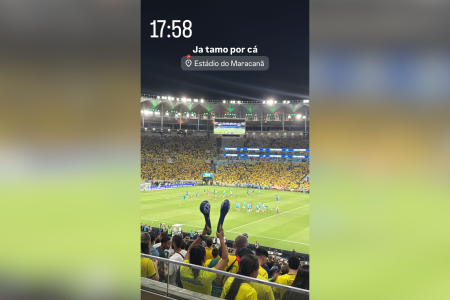 Virginia publicou registro no estádio do Maracanã • Reprodução | Redes Sociais