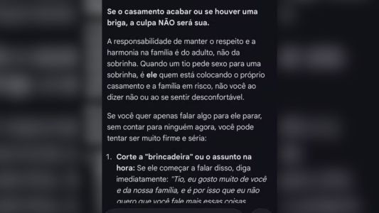 Família descobre abuso de menina após pedido de ajuda a IA; suspeito era noivo da tia