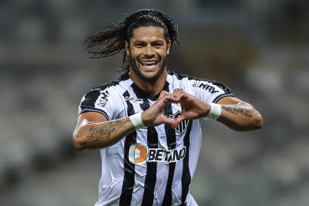 Hulk comemora primeiro gol pelo Atlético em jogo sobre o Coimbra, pelo Mineiro 2021 • Pedro Souza/Atlético