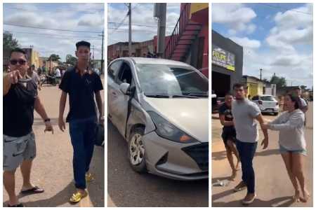 Jornalista foi agredido enquanto fazia a cobertura ao vivo de um acidente envolvendo um carro