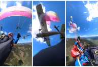 Parapentista sobrevive após ser atingida por avião; veja vídeo