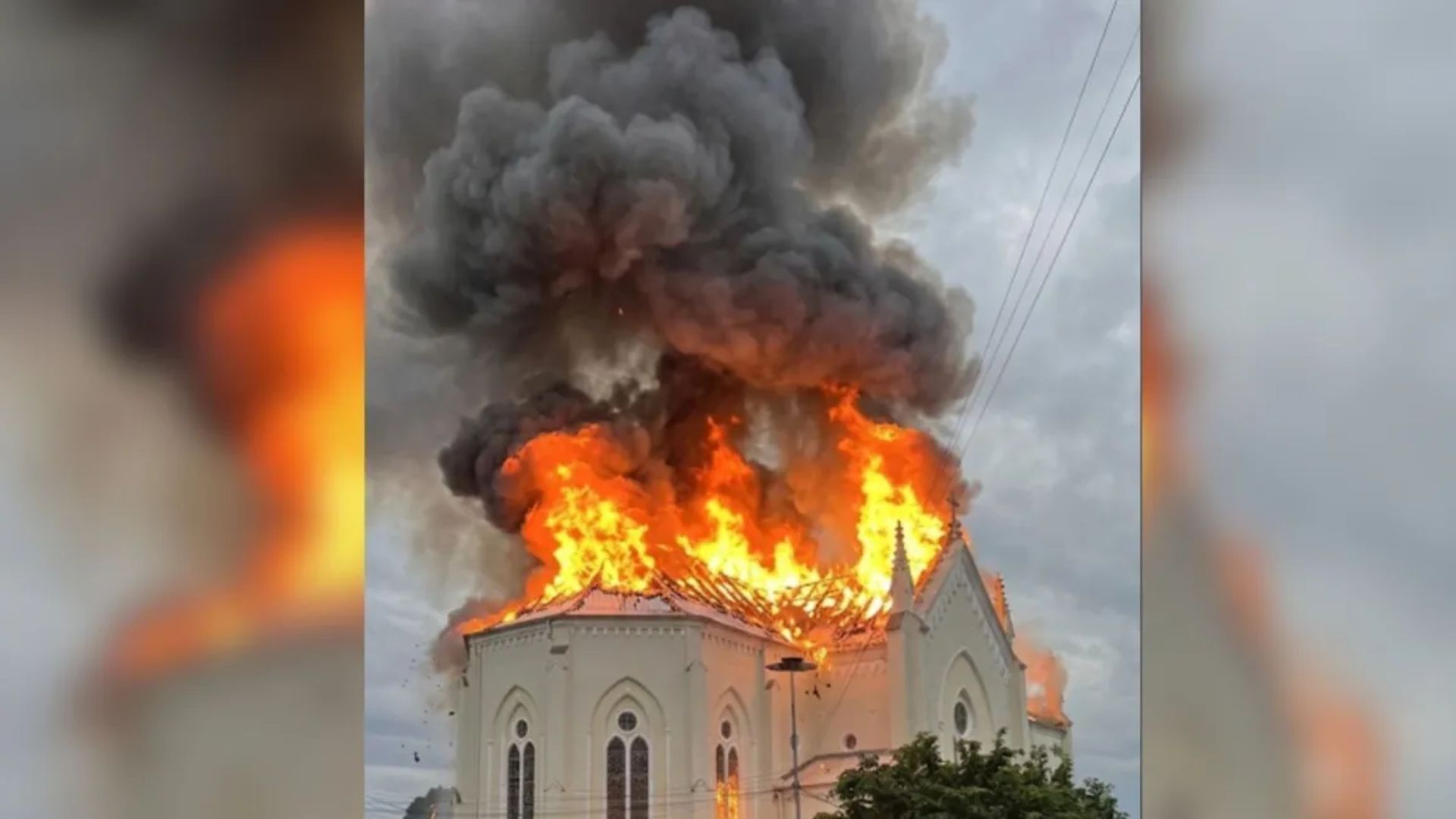 Incêndio destrói igreja centenária na Serra Gaúcha