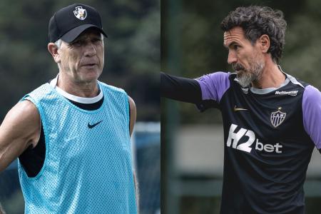 Renato Gaúcho, técnico do Vasco e Barba Domínguez, técnico do Atlético