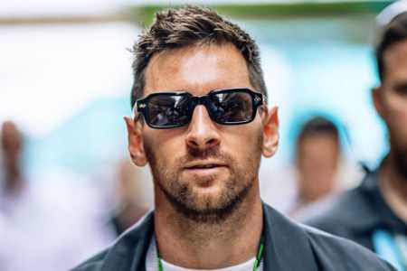 Messi no paddock do GP de Miami