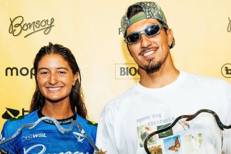Luana Silva e Gabriel Medina