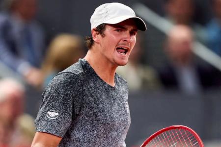 João Fonseca em ação no Masters 1000 de Madrid