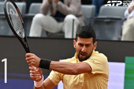 Novak Djokovic foi eliminado do Masters 1000 de Roma • Divulgação/Masters 1000 de Roma