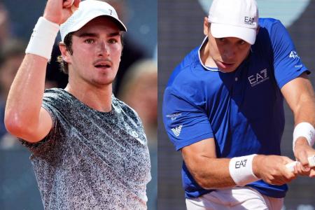 João Fonseca e Hamad Medjedovic se enfrentarão no Masters 1000 de Roma neste sábado (9)