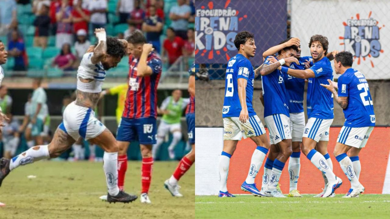 Jovens talentos brilham e Cruzeiro reverte placar em 2 a 1 contra o Bahia na Fonte Nova