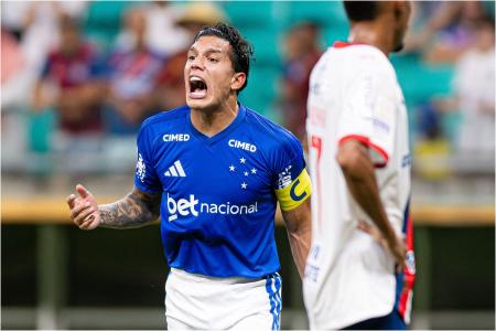Lucas Romero durante Bahia x Cruzeiro • Celo Gil/Cruzeiro