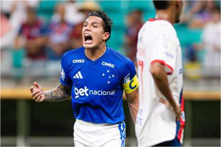 Lucas Romero durante Bahia x Cruzeiro • Celo Gil/Cruzeiro
