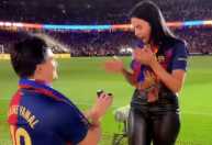 Pedido de casamento marca título do Barcelona sobre o Real Madrid no Camp Nou