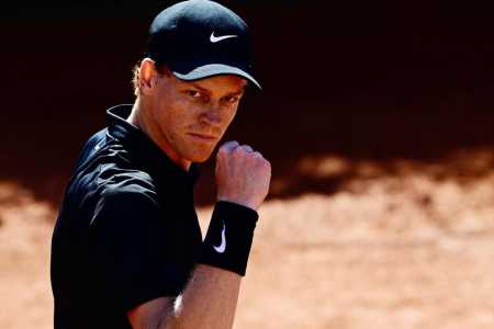 Jannik Sinner em ação no Masters 1000 de Roma
