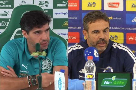 Abel Ferreira e Artur Jorge, treinadores de Palmeiras e Cruzeiro