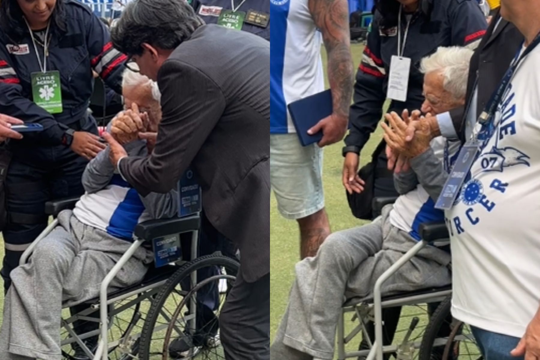 Ex-presidente do Cruzeiro é homenageado no Mineirão e se emociona