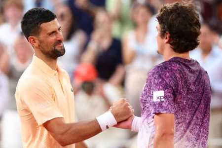 Novak Djokovic e João Fonseca