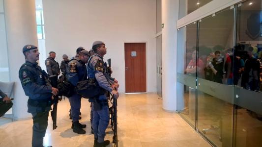 Manifestação em prédio da reitoria da USP