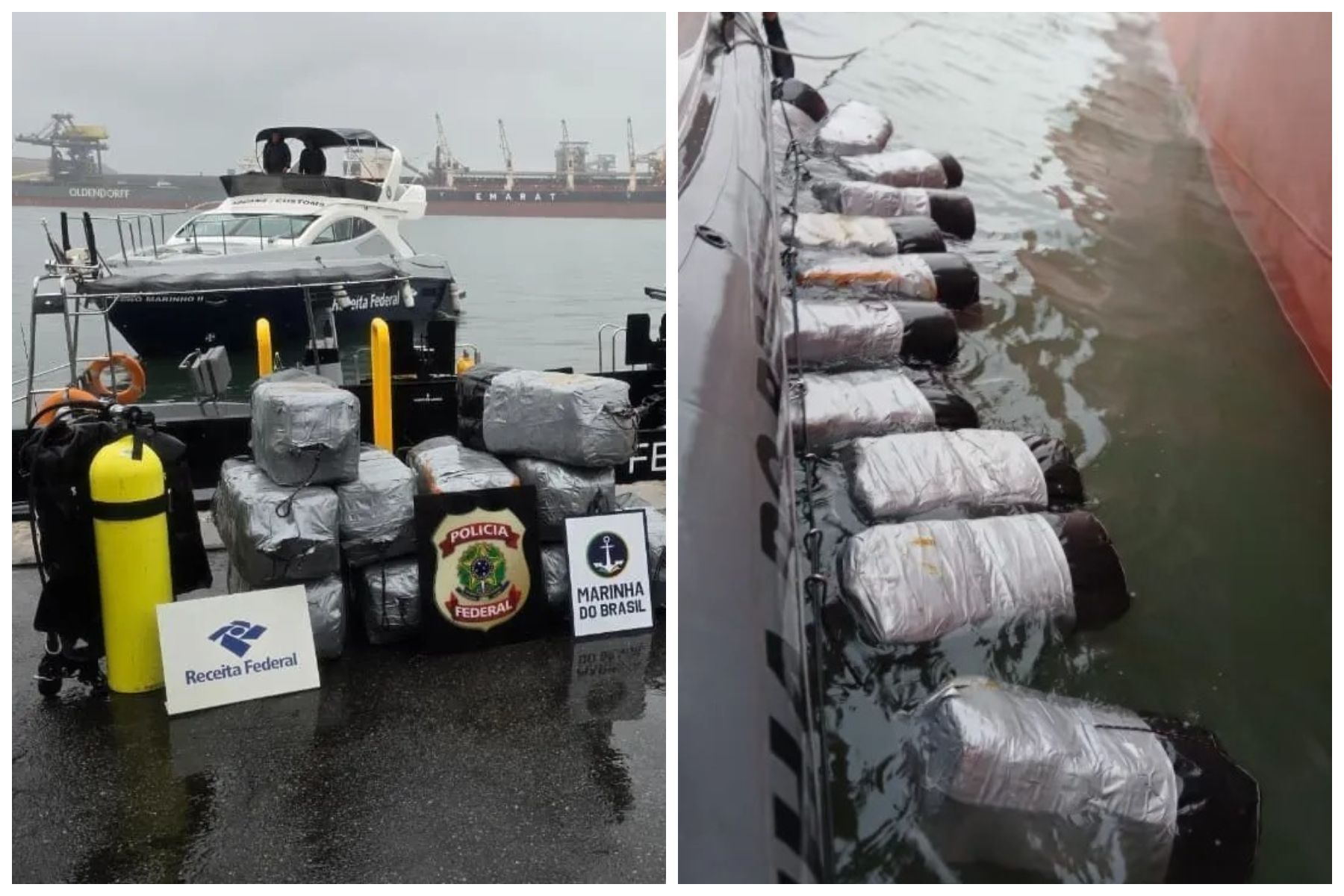 Operação da PF apreende 340 kg de cocaína no porto de Santos