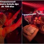 Ana Paula Renault e Juliano Floss curtem primeira balada juntos após confinamento