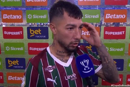 Lucho Acosta após jogo entre Fluminense e Operário