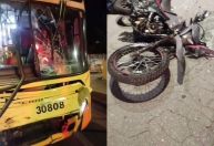 Acidente entre motocicleta e ônibus deixa dois mortos em BH