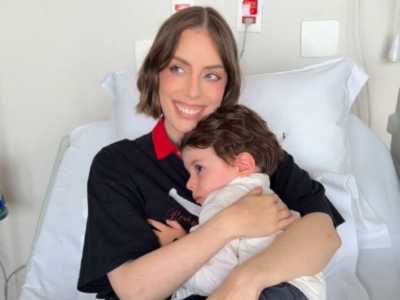 Fabiana Justus e o filho Luigi