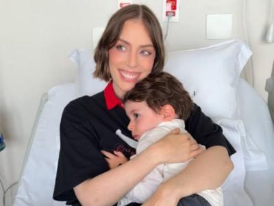 Fabiana Justus e o filho Luigi
