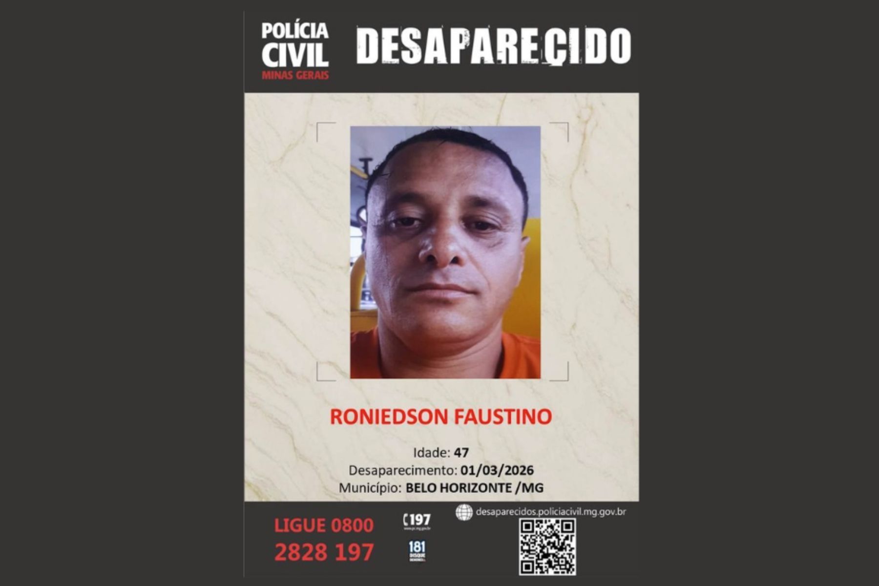 Homem que saiu de casa após divórcio completa dois meses desaparecido em BH