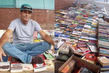 Na foto, o "livreiro" Odilon Tavares