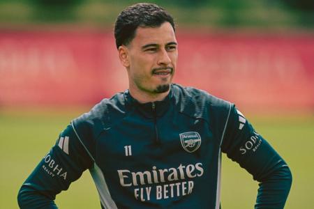 Gabriel Martinelli durante sessão de treinamento do Arsenal em 2026
