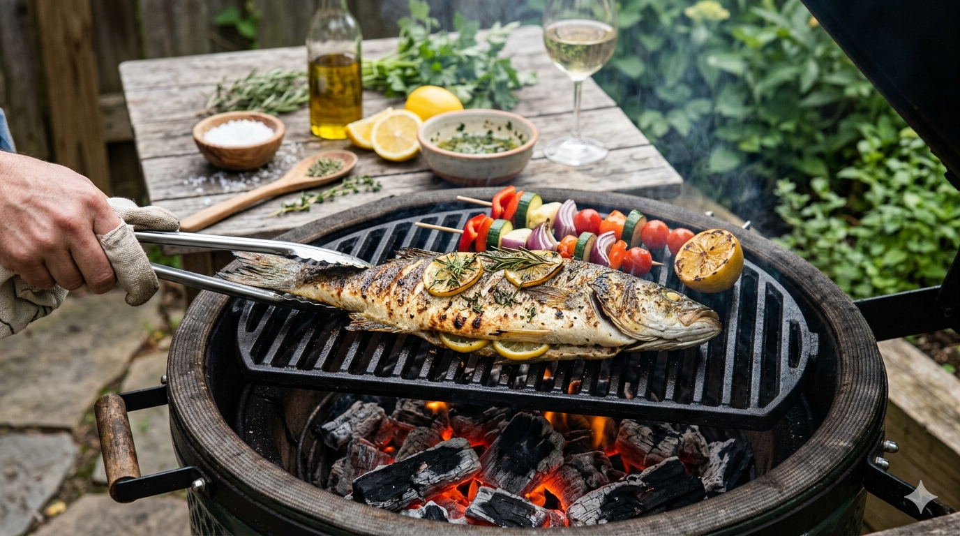 Qual é o melhor peixe para grelhar no carvão? Ele tem conquistado espaço maior na churrasqueira