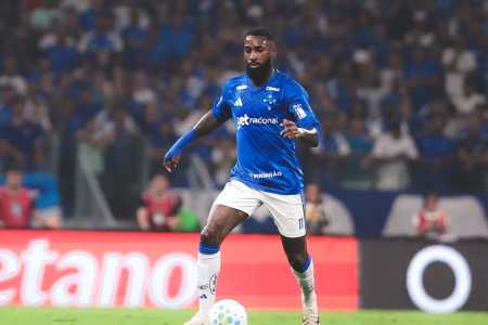 Gerson durante a derrota do Cruzeiro contra o Atlético Mineiro pelo Campeonato Brasileirol em 2026
