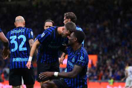 Marcus Thuram comemora gol da Internazionale